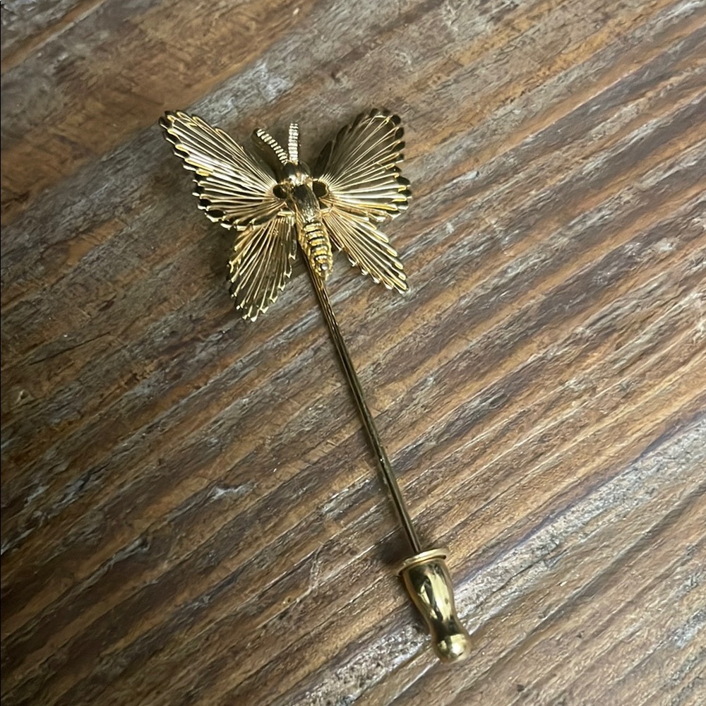 Gold Butterfly Stick Pin
